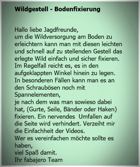 Aufbrechhilfe Bodenfixierung Aufbrechen am Boden