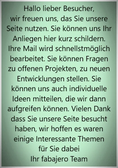 Anfragen und Ideen